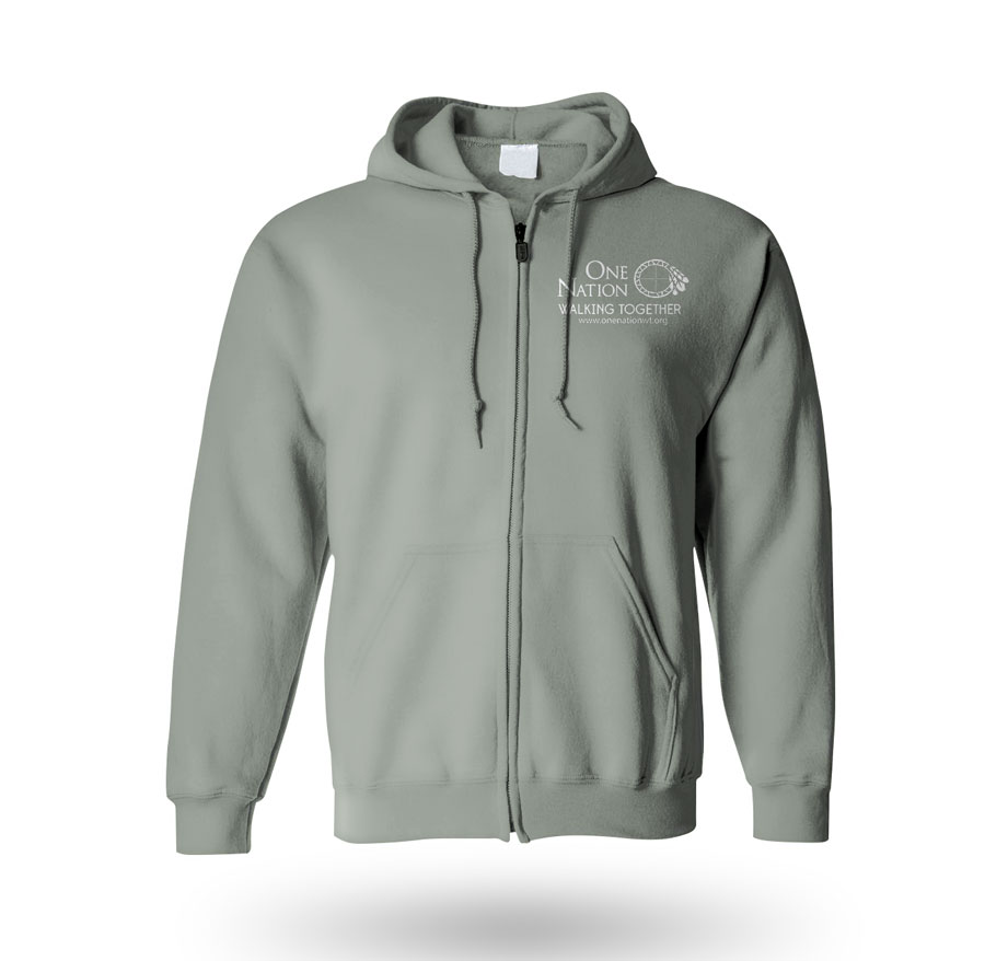 Heather Gray Zipper Hoodie